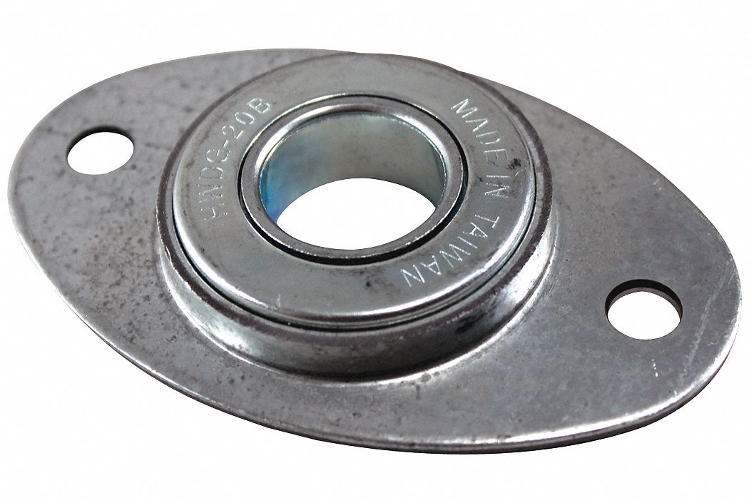 Football Bearing: Steel, Steel, 1 1/4 in Inside Dia, 4 PK