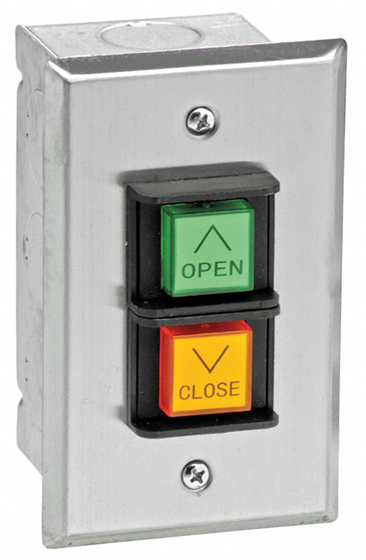 AMERICAN GARAGE DOOR SUPPLY PBC2 Control Station, Indoor, Flush Mount 36R988