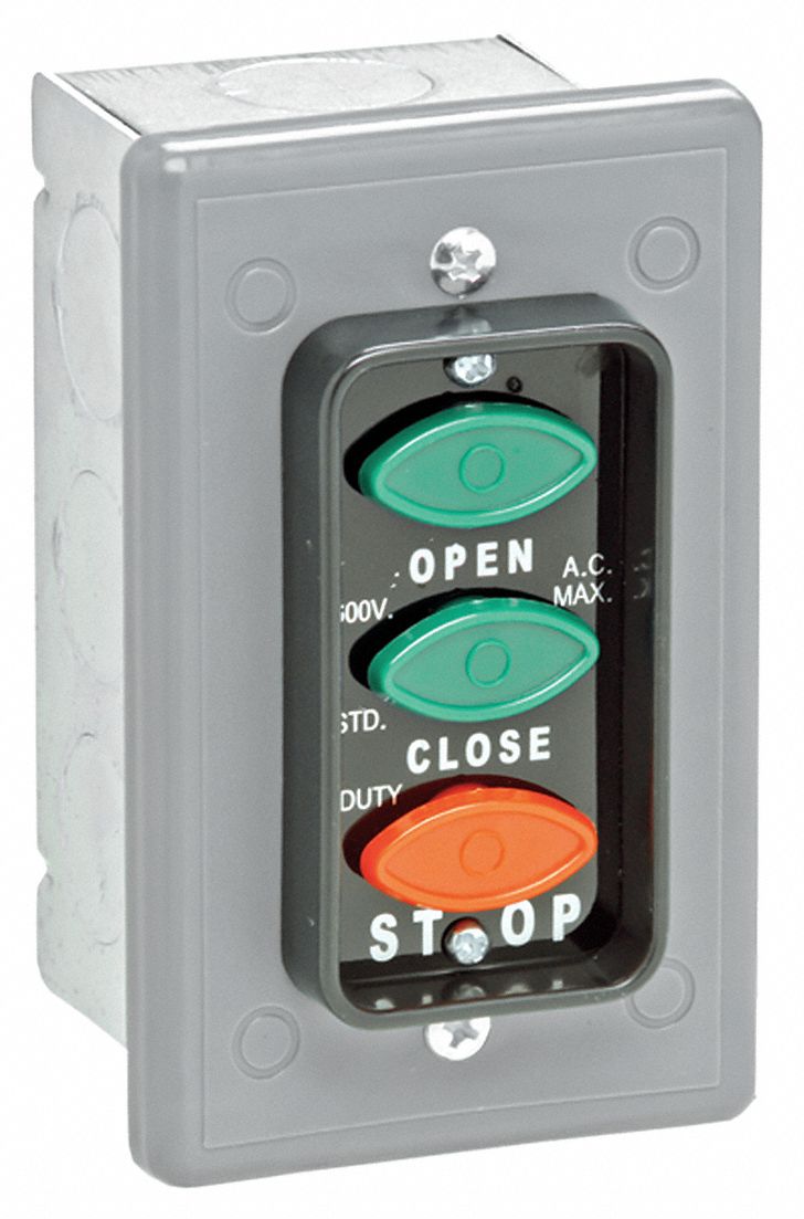 CONTROL STATION,3 OVAL BUTTONS,NEMA