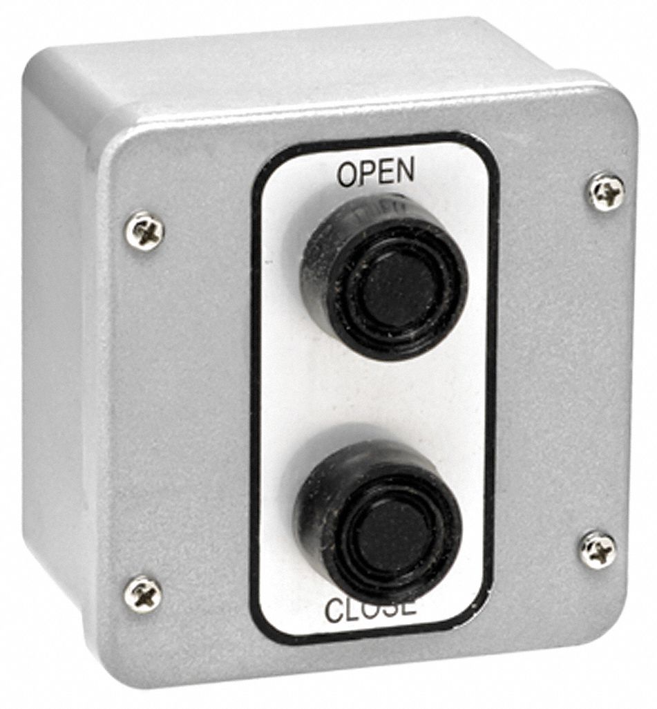 Control Station: Open-Close, Momentary Contacts, Outdoor, Surface Mount