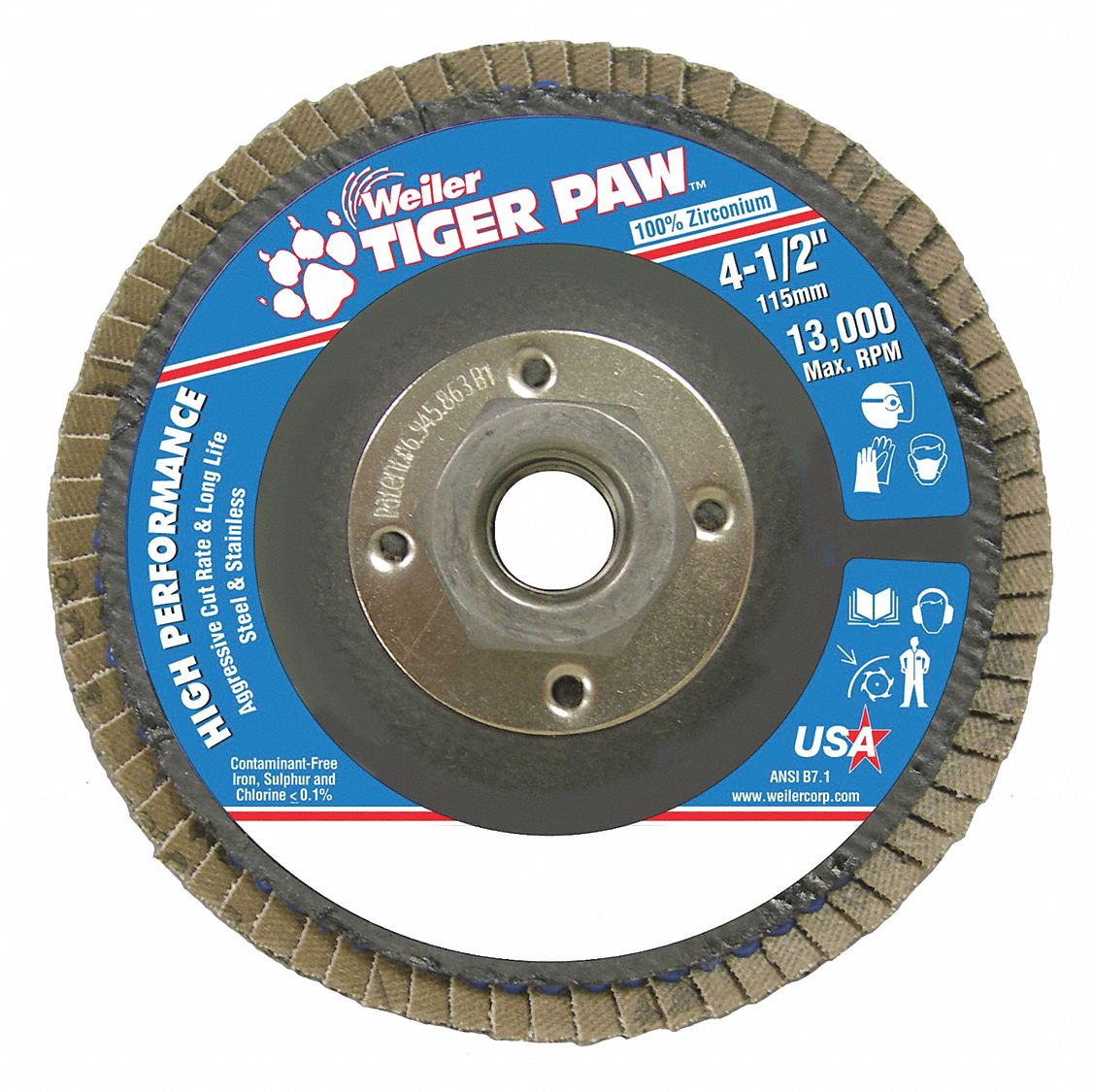 Flap Disc, 60 Grit, 5/8-11 in.