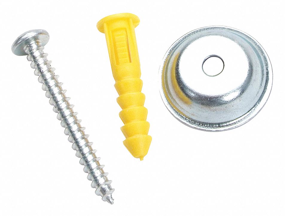 DURAHOOK Pegboard Spacer 3/8 in, Steel/Plastic, Yellow/Silver, Zinc