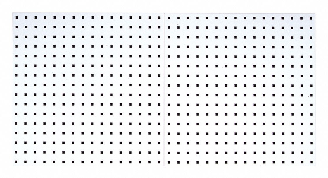 LOCBOARD Pegboard Panel Square, 3/8 in Peg Hole Size, 24 in x 24 in x