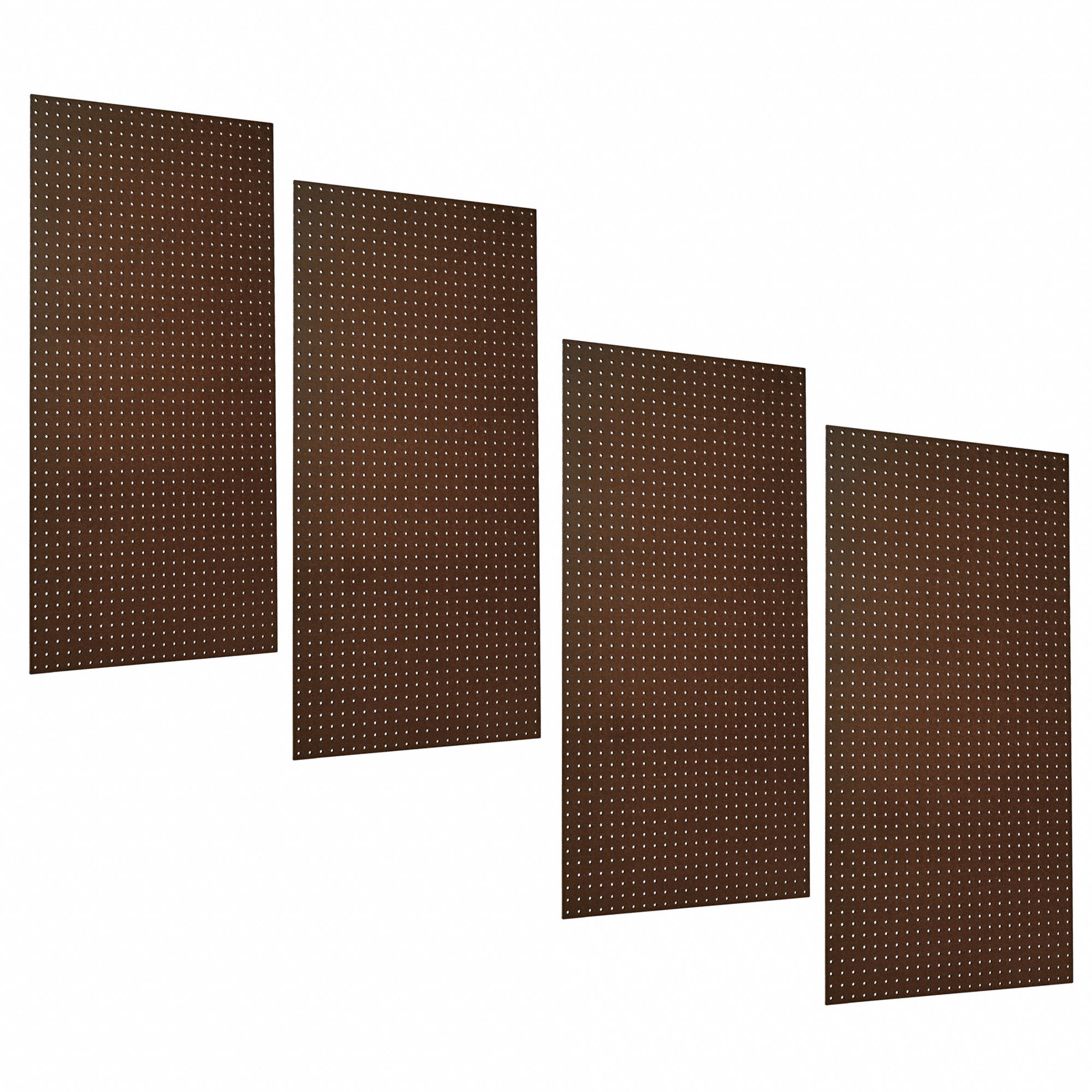 Pegboard Panel: Round, 1/4 in Peg Hole Size, 48 in x 24 in x 1/8 in, Hardwood