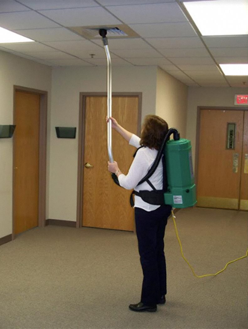 BISSELL COMMERCIAL Backpack Vacuum, Corded, 120 cfm, Standard Vacuum Filtration Type, 10.5 lb, 2