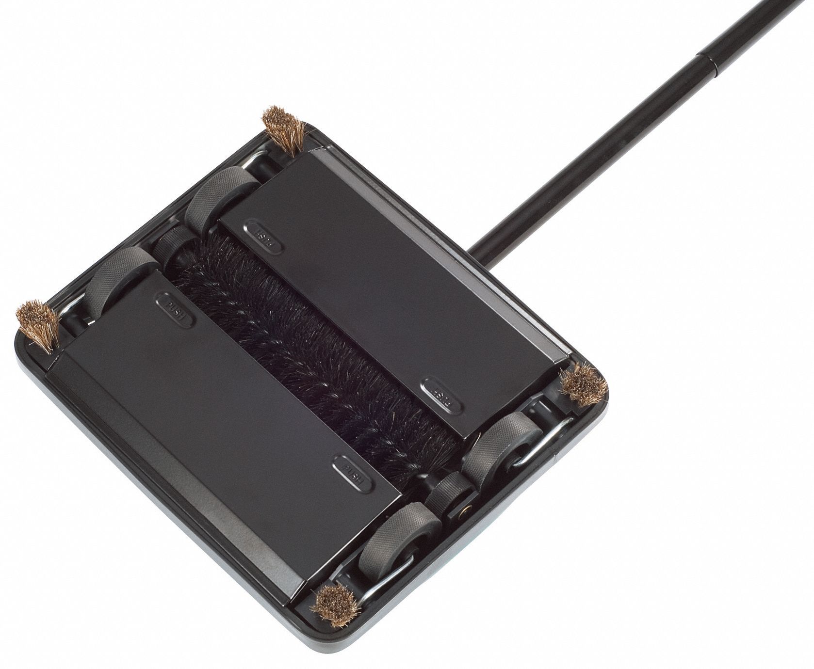 BISSELL COMMERCIAL Stick Sweeper 7 1/2 in Cleaning Path Wd, Manual, Single Brush, Plastic