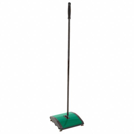 BISSELL COMMERCIAL Stick Sweeper: 9 1/2 in Cleaning Path Wd, Manual ...