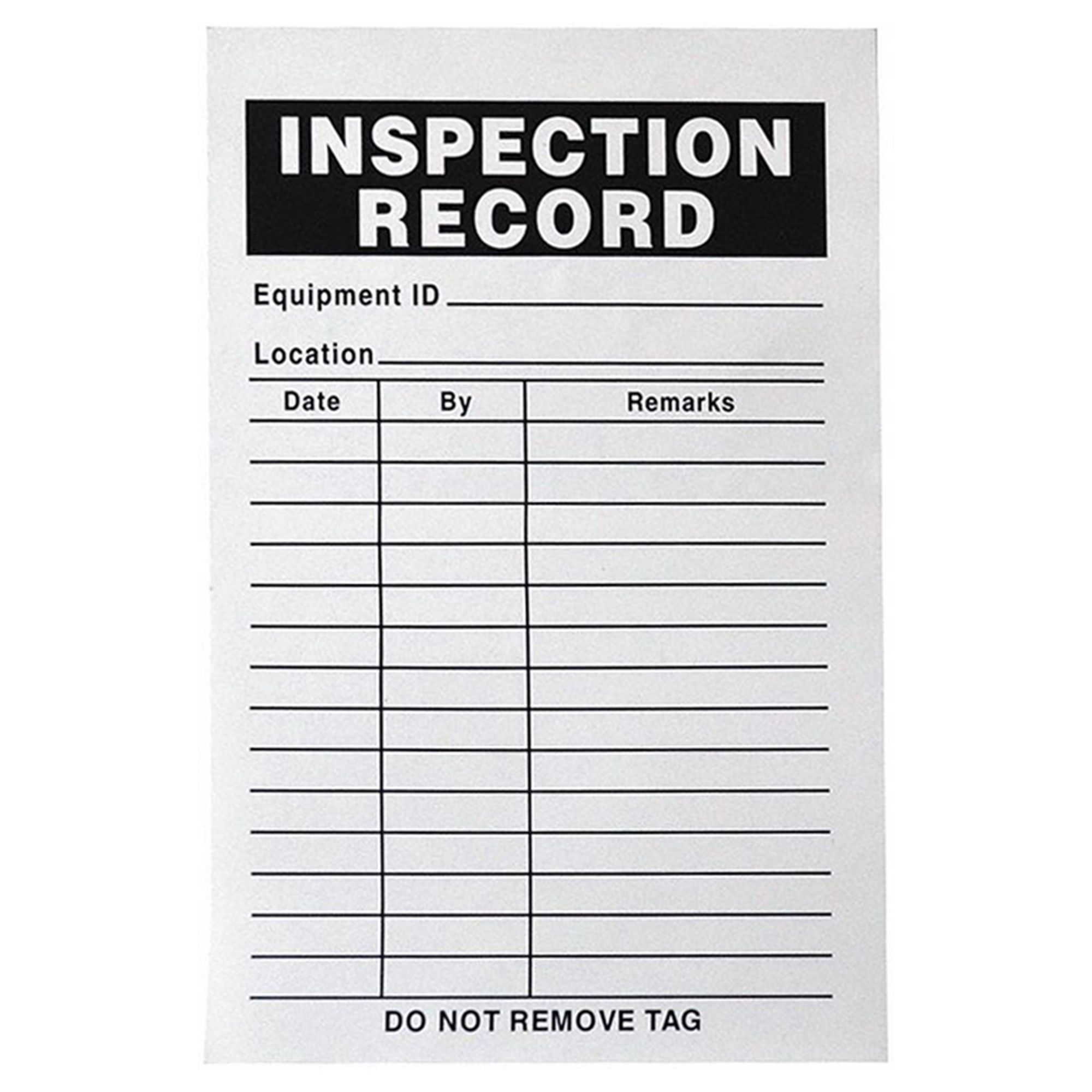BADGER TAG & LABEL CORP INSPECTION RECORD LABEL, 3 IN W, 5 IN H, WHITE ...