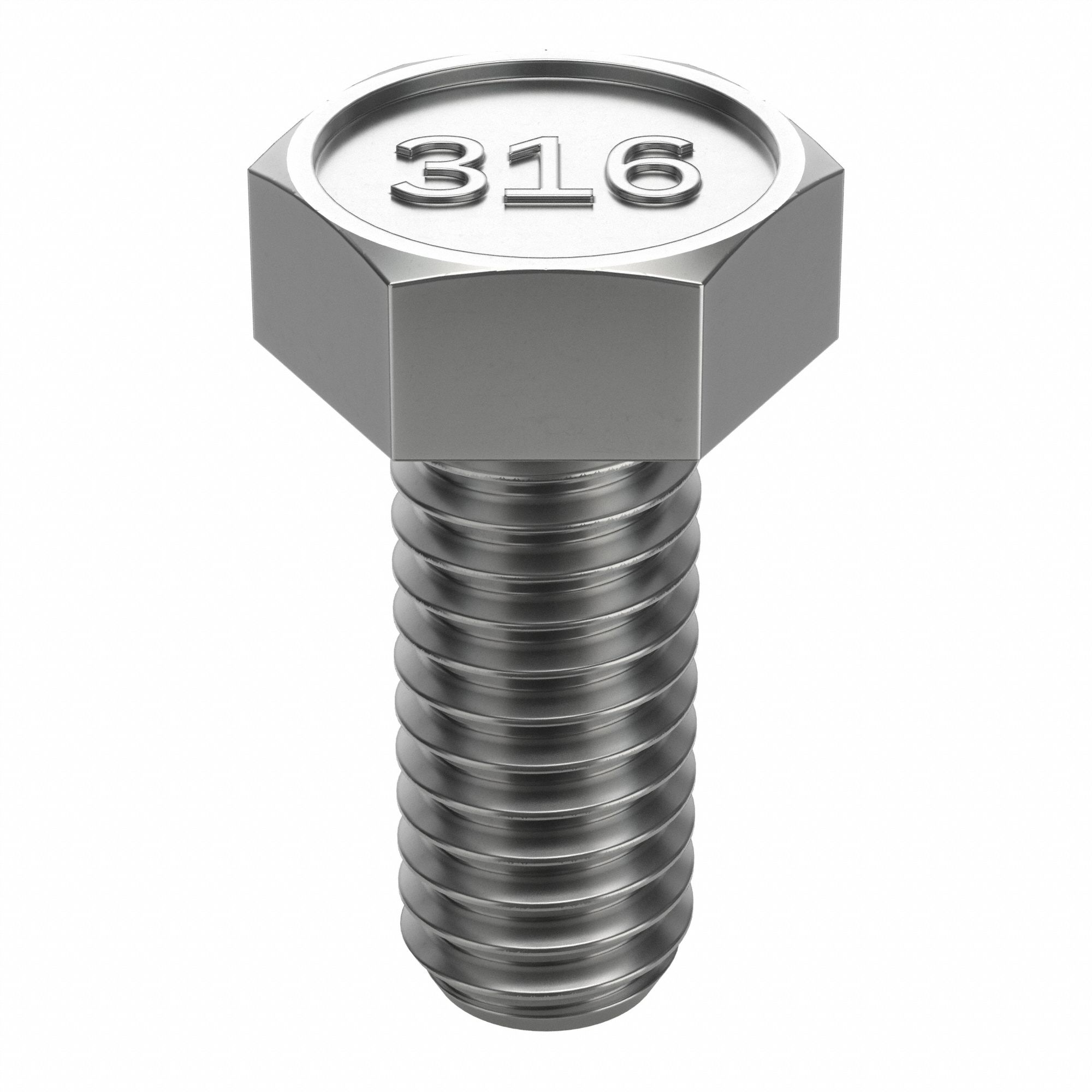 Hex Head Cap Screw: Stainless Steel, A4, NL-19, 1/4"-20, Coarse, 1/2 in lg, Globally Sourced, 100 PK