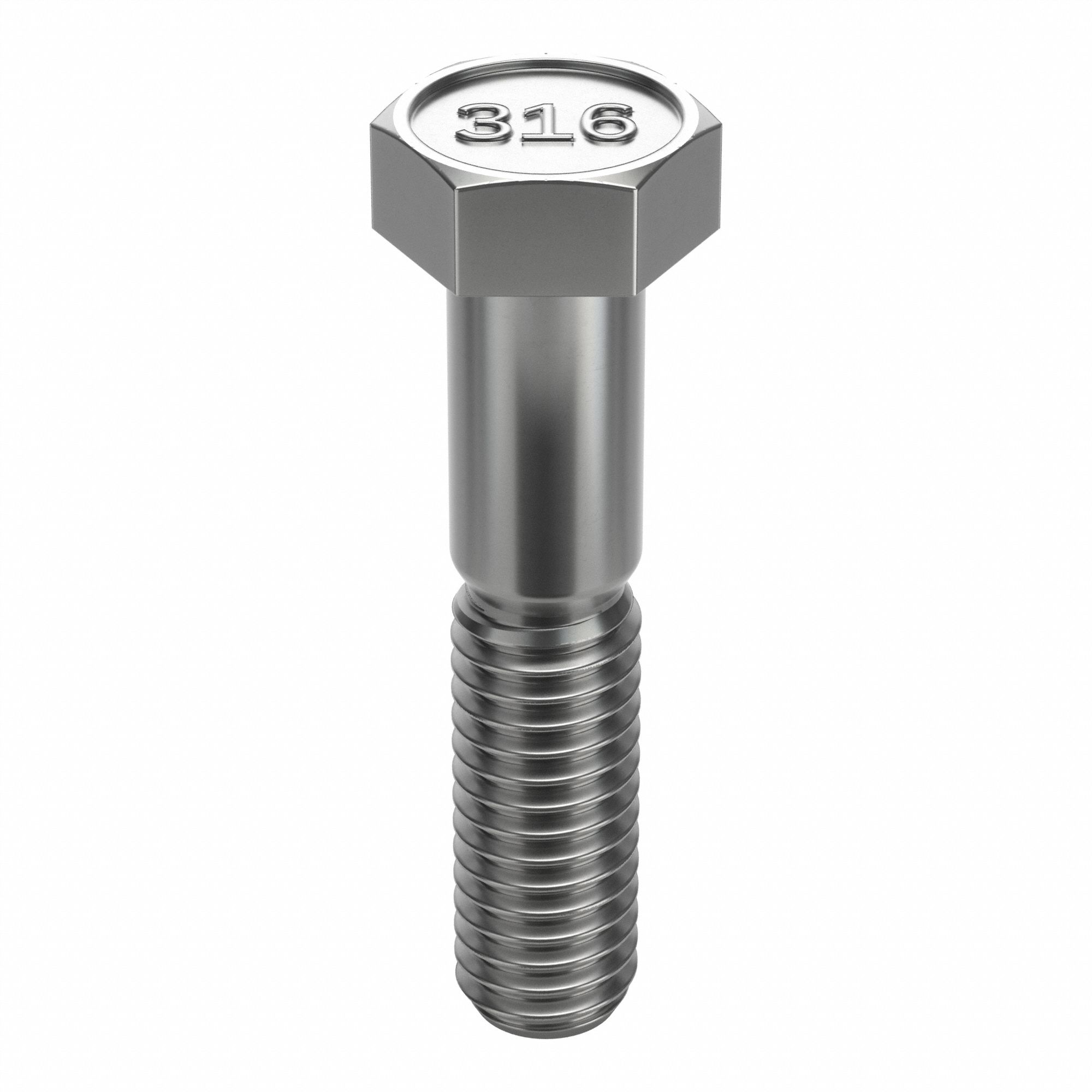 Hex Head Cap Screw: Stainless Steel, A4, NL-19, 1/4"-20, Coarse, 1 1/2 in lg, Inch, Hex Head, 25 PK