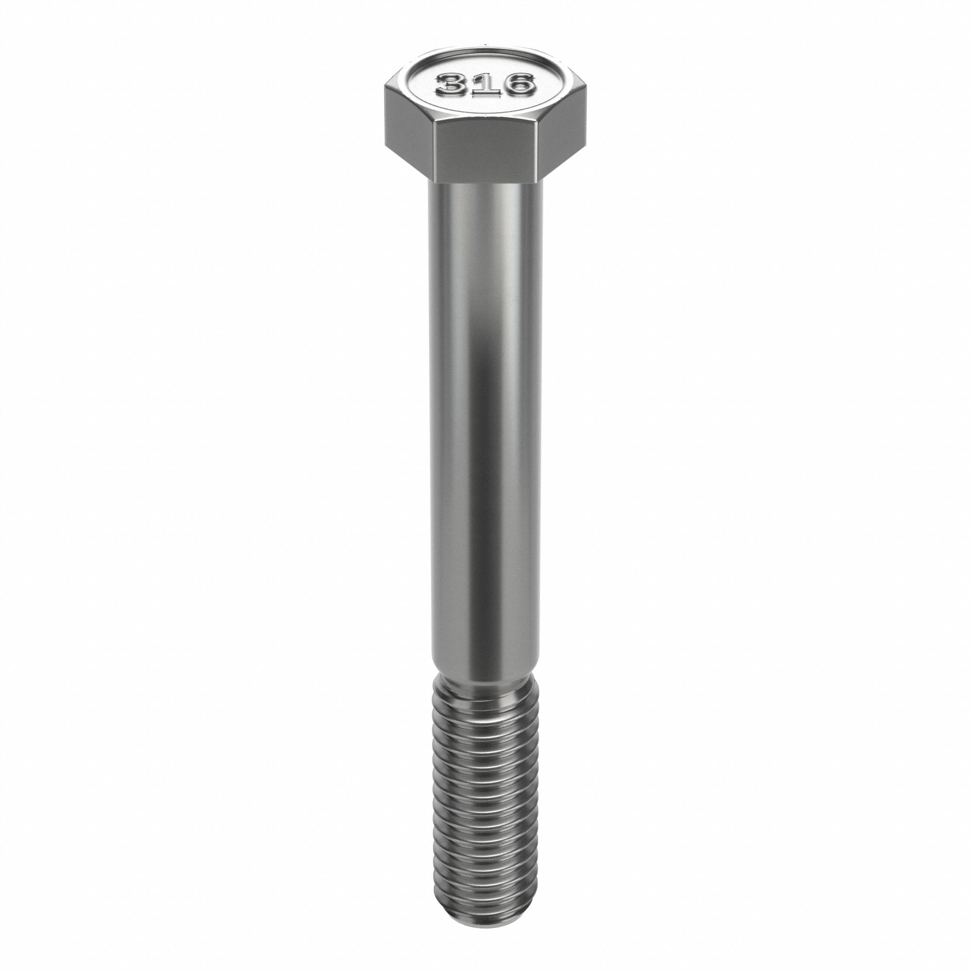 Hex Head Cap Screw: Stainless Steel, A4, NL-19, 1/4"-20, Coarse, 3 in lg, Globally Sourced, 10 PK
