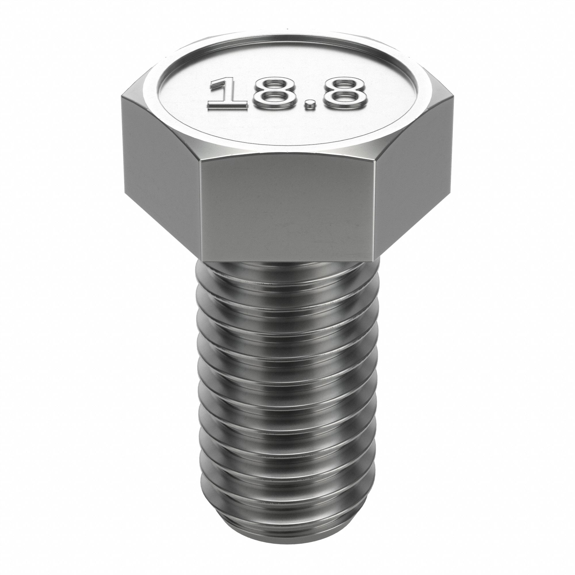 Hex Head Cap Screw: Stainless Steel, A2, NL-19, 1/2"-13, Coarse, 1 1/4 in lg, Fully Threaded, 10 PK