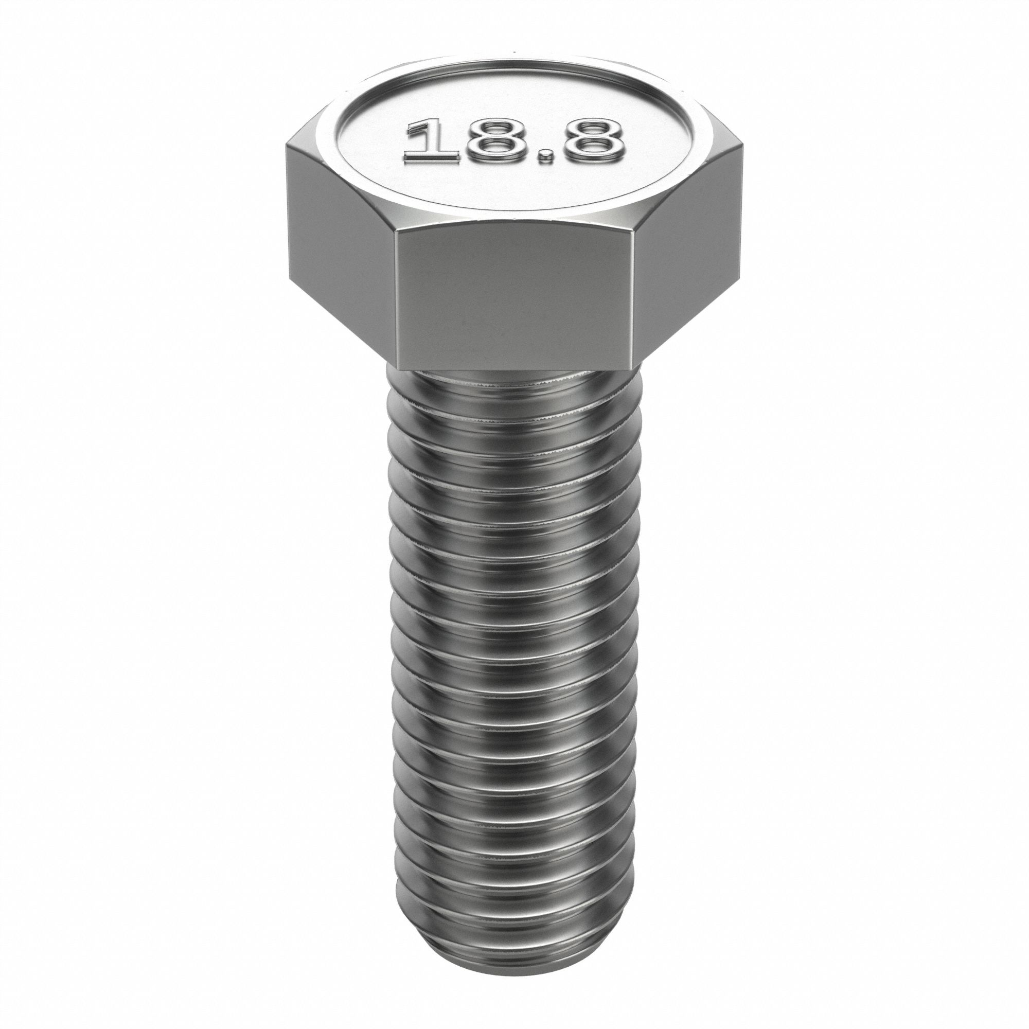 Hex Head Cap Screw: Stainless Steel, 18-8, NL-19, 1/2"-13, Coarse, 2 in lg, Globally Sourced, 10 PK