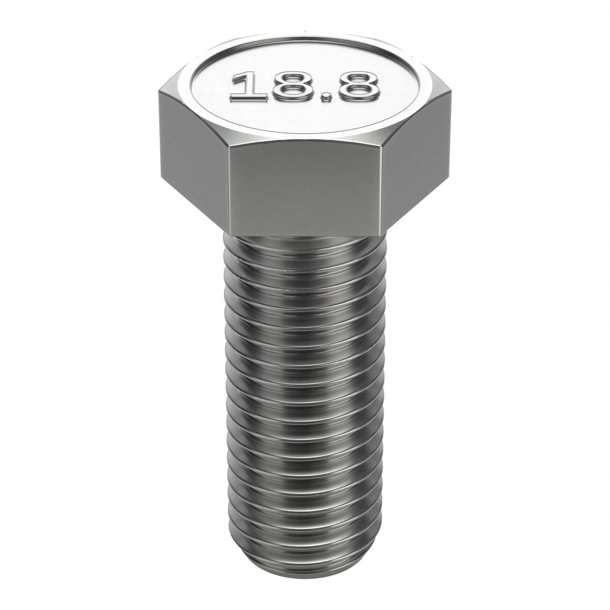 Hex Head Cap Screw: Stainless Steel, A2, NL-19, 1"-8, Coarse, 2 1/2 in lg, Globally Sourced, Inch