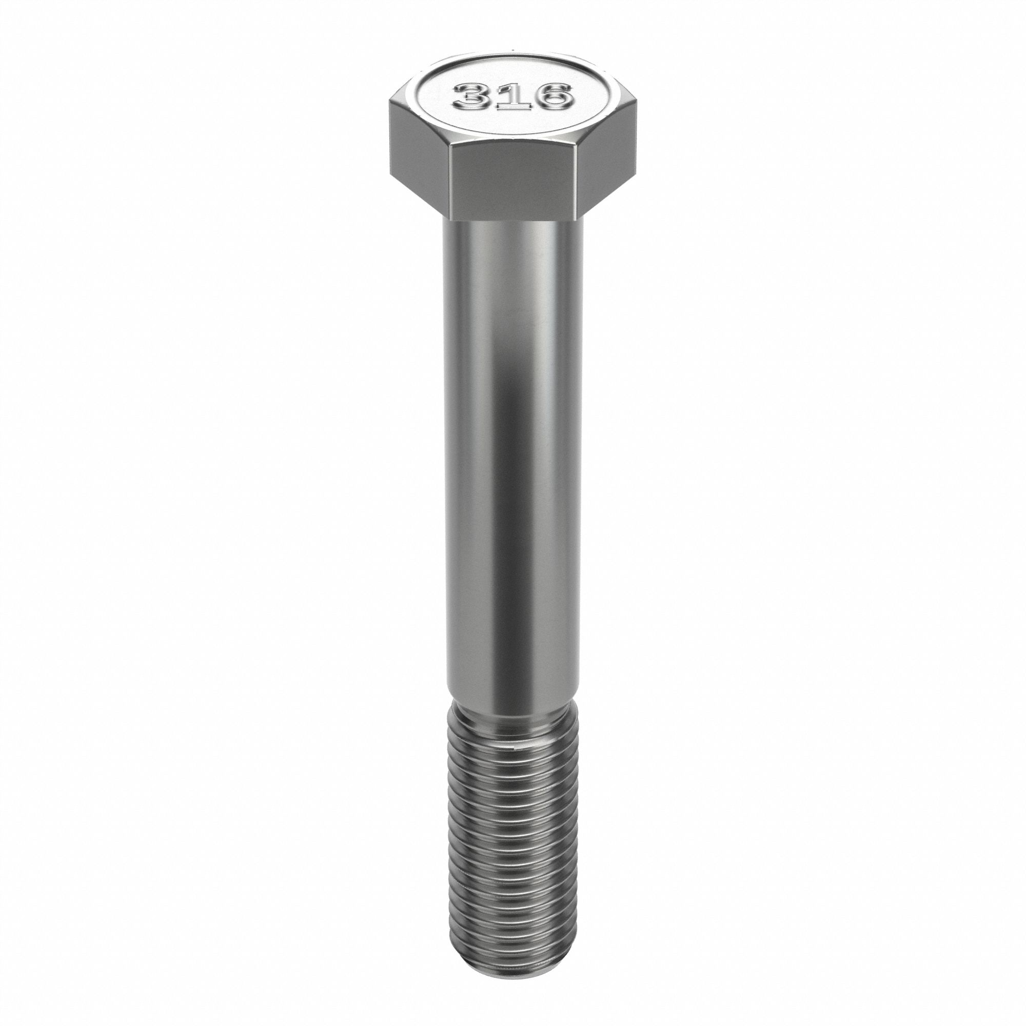 Hex Head Cap Screw: Stainless Steel, A4, NL-19, 1/2"-13, Coarse, 4 in lg, Globally Sourced, 5 PK