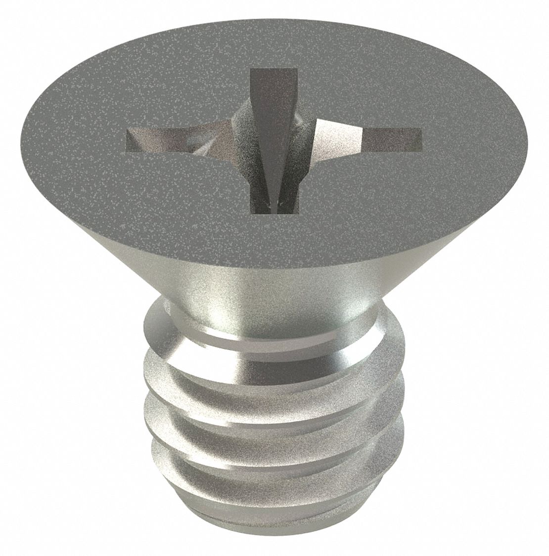 Machine Screw: #8-32 Thread Size, 1/4 in Lg, 18-8, Stainless Steel, NL-19, Flat, Phillips, 100 PK