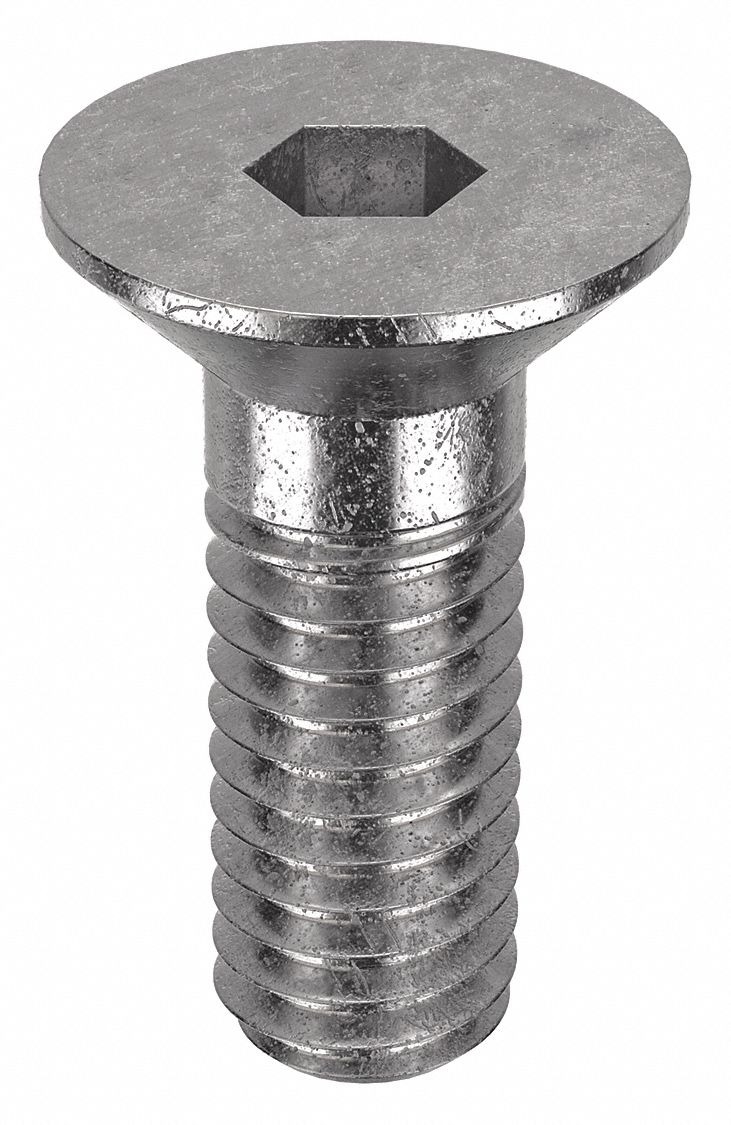 Socket Flat Head Screw: M4x0.70 Thread Size, 10 mm Lg, Flat, NL-19, Stainless Steel, 18-8, 100 PK