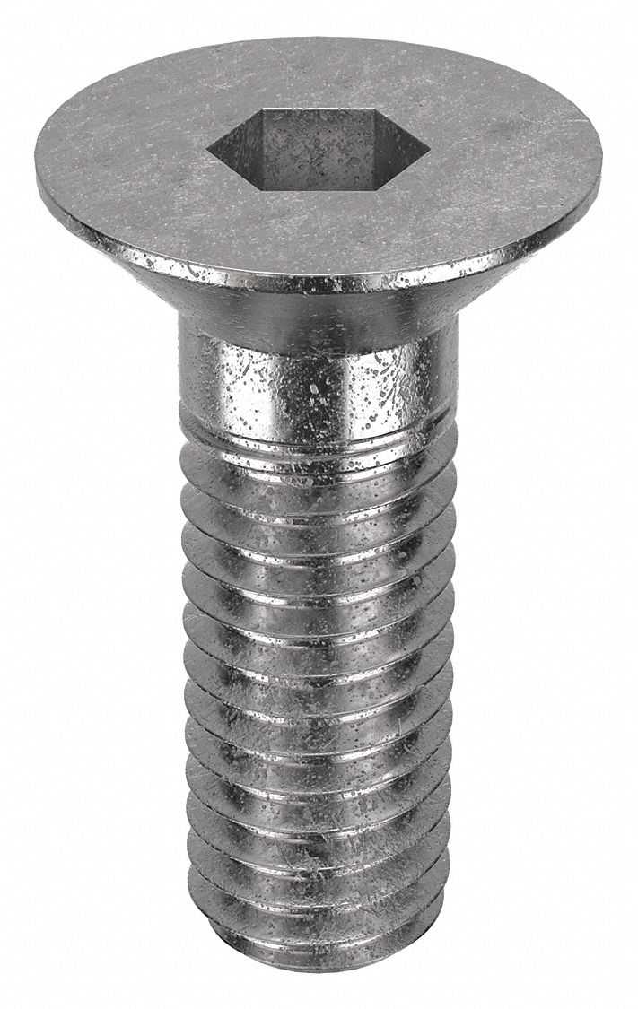Socket Flat Head Screw: M6x1.00 Thread Size, 16 mm Lg, Flat, NL-19, Stainless Steel, 18-8, 25 PK
