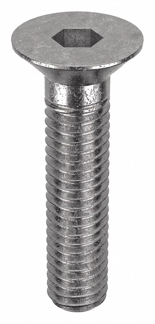 Socket Flat Head Screw: M6x1.00 Thread Size, 25 mm Lg, Flat, NL-19, Stainless Steel, 18-8, 25 PK