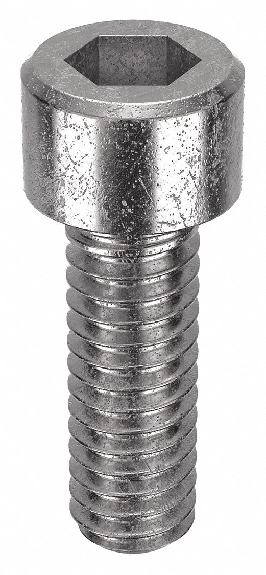 Socket Head Cap Screw: #8-32 Thread Size, 1/2 in Lg, Std, NL-19, Stainless Steel, 18-8, 100 PK