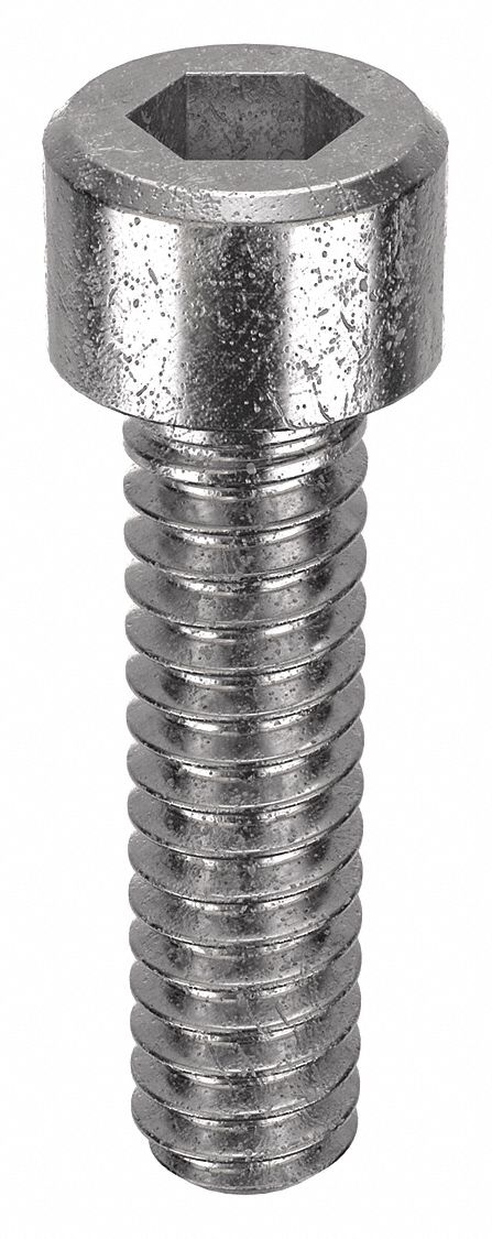 Socket Head Cap Screw: #10-24 Thread Size, 3/4 in Lg, Std, NL-19, Stainless Steel, 18-8, 100 PK