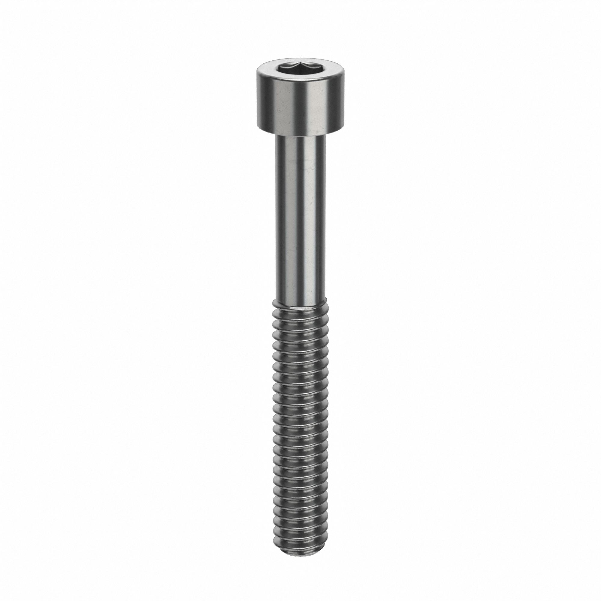Socket Head Cap Screw: 1/4"-20 Thread Size, 2 in Lg, Std, NL-19, Stainless Steel, 18-8, 25 PK
