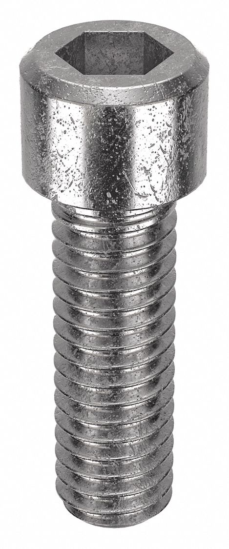 Socket Head Cap Screw: 5/16"-18 Thread Size, 1 in Lg, Std, NL-19, Stainless Steel, 18-8, 10 PK