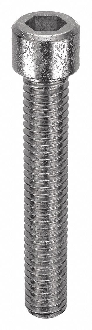 Socket Head Cap Screw: 5/16"-18 Thread Size, 2 in Lg, Std, NL-19, Stainless Steel, 18-8, 25 PK