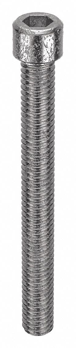 Socket Head Cap Screw: 5/16"-18 Thread Size, 3 in Lg, Std, NL-19, Stainless Steel, 18-8, 10 PK