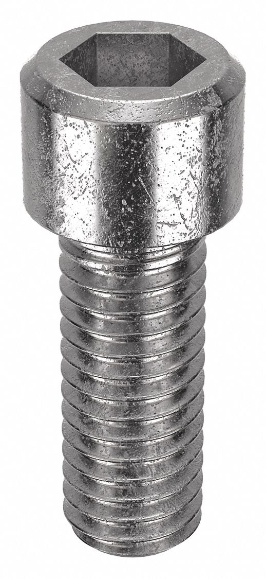 Socket Head Cap Screw: 3/8"-16 Thread Size, 1 in Lg, Std, NL-19, Stainless Steel, 18-8, 25 PK