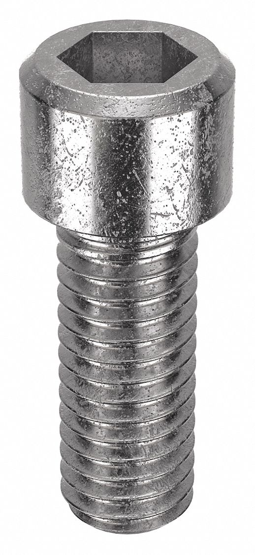 Socket Head Cap Screw: 3/8"-16 Thread Size, 1 in Lg, Std, NL-19, Stainless Steel, 18-8, 5 PK