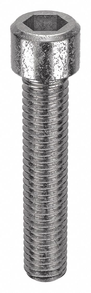Socket Head Cap Screw: 3/8"-16 Thread Size, 2 in Lg, Std, NL-19, Stainless Steel, 18-8, 10 PK