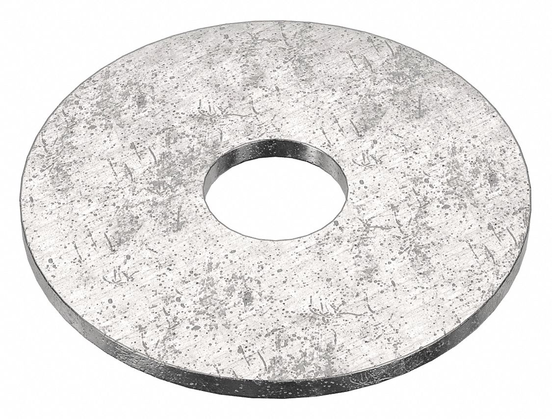 Large O.D. Oversized Washer: 316, Advanced Corrosion Resist, Stainless Steel, 1/4 in Screw Sz, 25 PK