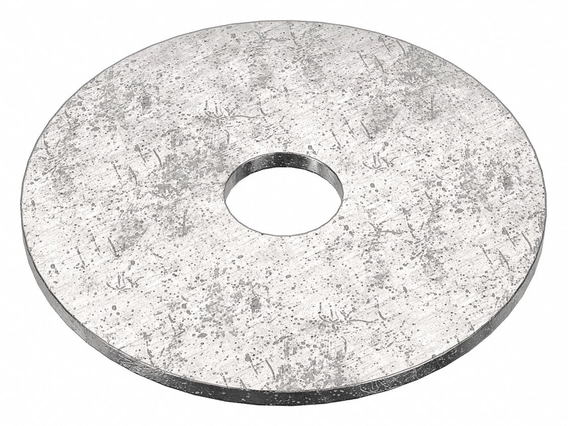 Large O.D. Oversized Washer: 316, Advanced Corrosion Resist, Stainless Steel, 1/4 in Screw Sz, 25 PK