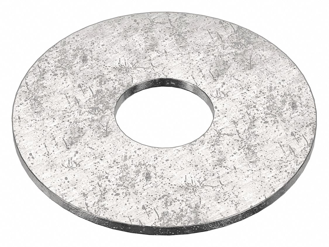 Large O.D. Oversized Washer: 316, Advanced Corrosion Resist, Stainless Steel, 3/8 in Screw Sz, 5 PK