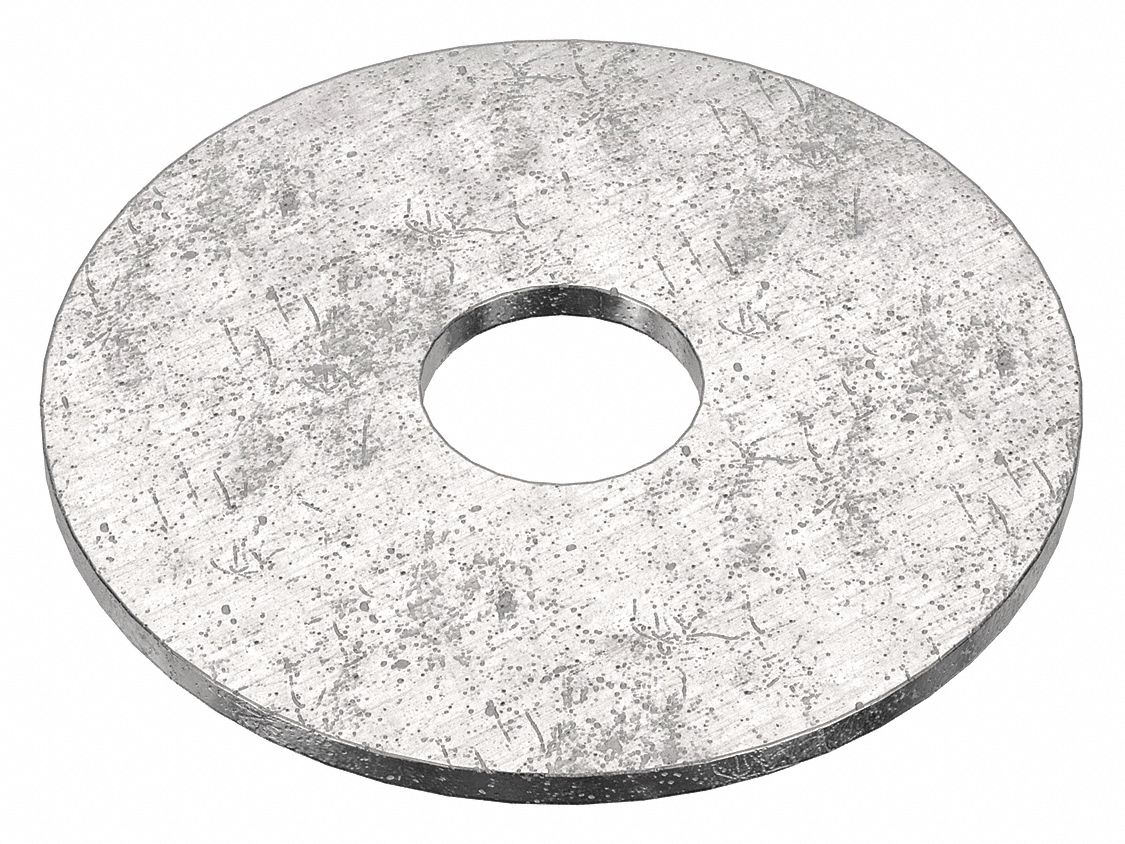 Large O.D. Oversized Washer: 316, Advanced Corrosion Resist, Stainless Steel, 3/8 in Screw Sz, 5 PK