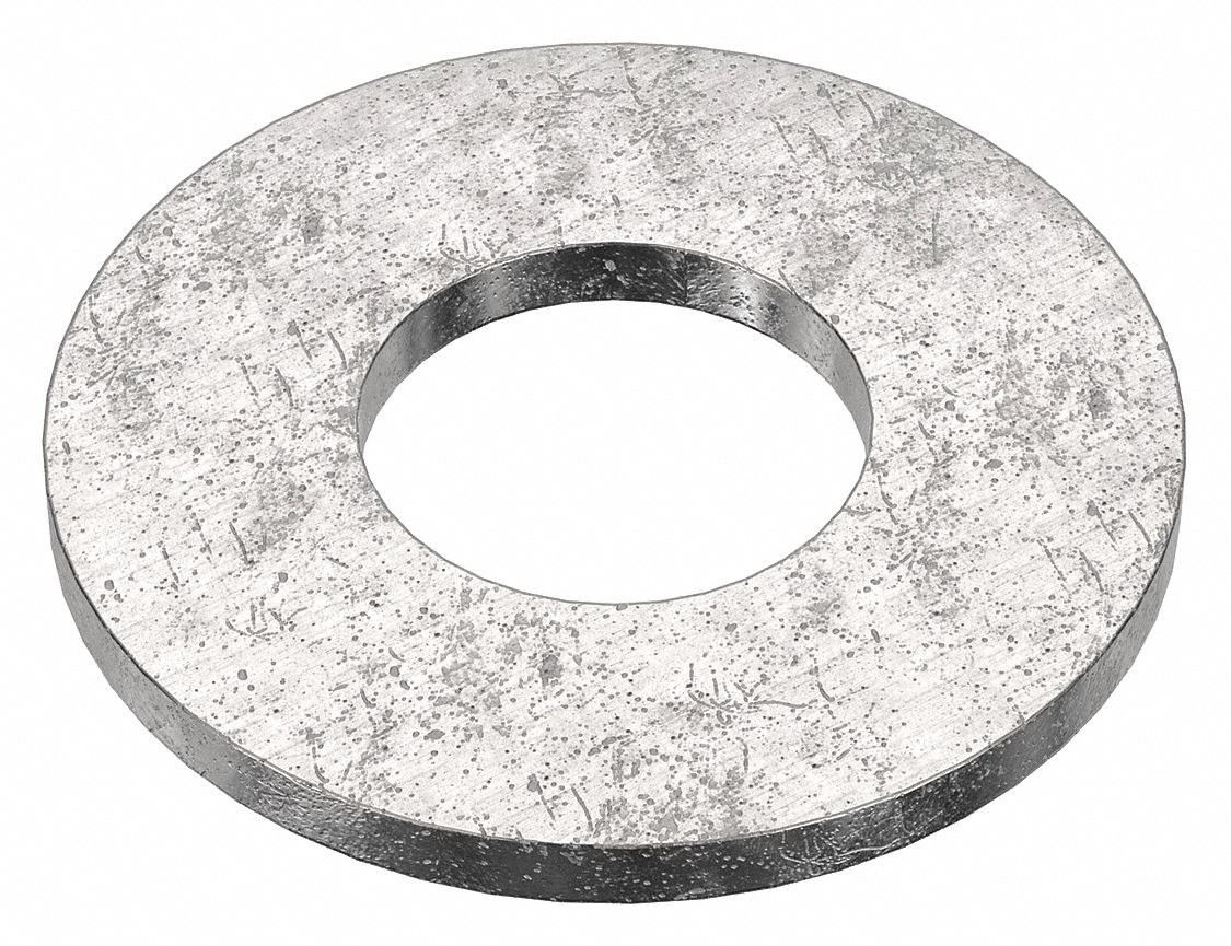 Flat Washer: 18-8, Advanced Corrosion Resist, Stainless Steel, 1/4 in Screw Sz, 18-8, 100 PK