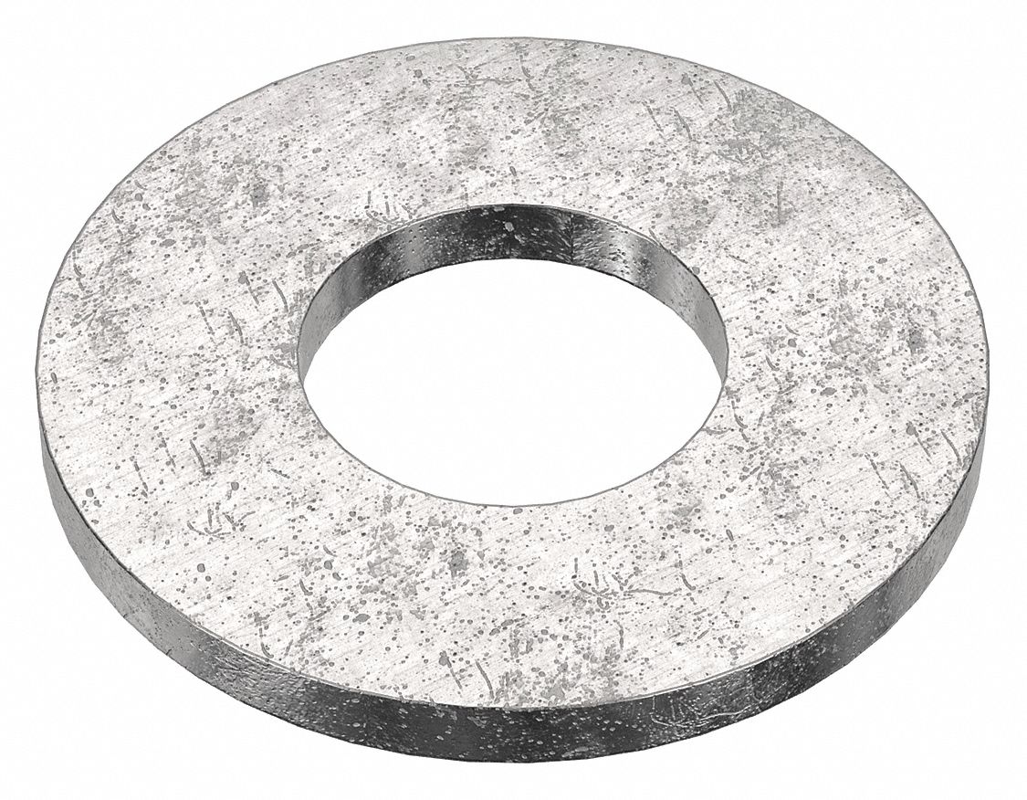 Flat Washer: 316, Advanced Corrosion Resist, Stainless Steel, 1/4 in Screw Sz, 5/8 in Out Dia, 10 PK