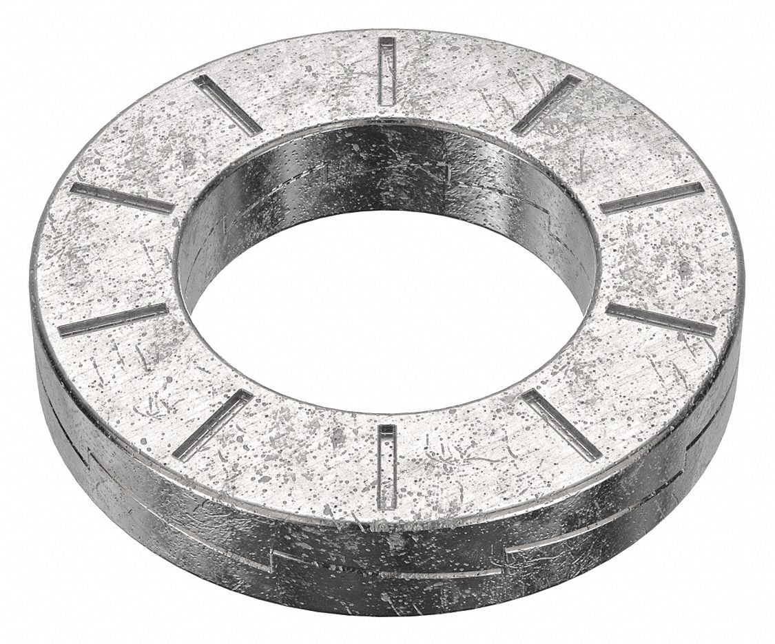 Wedge Lock Washer: Stainless Steel, 3/8 in Screw Sz, 13/32 in Max. Inside Dia, Not Reusable, 200 PK