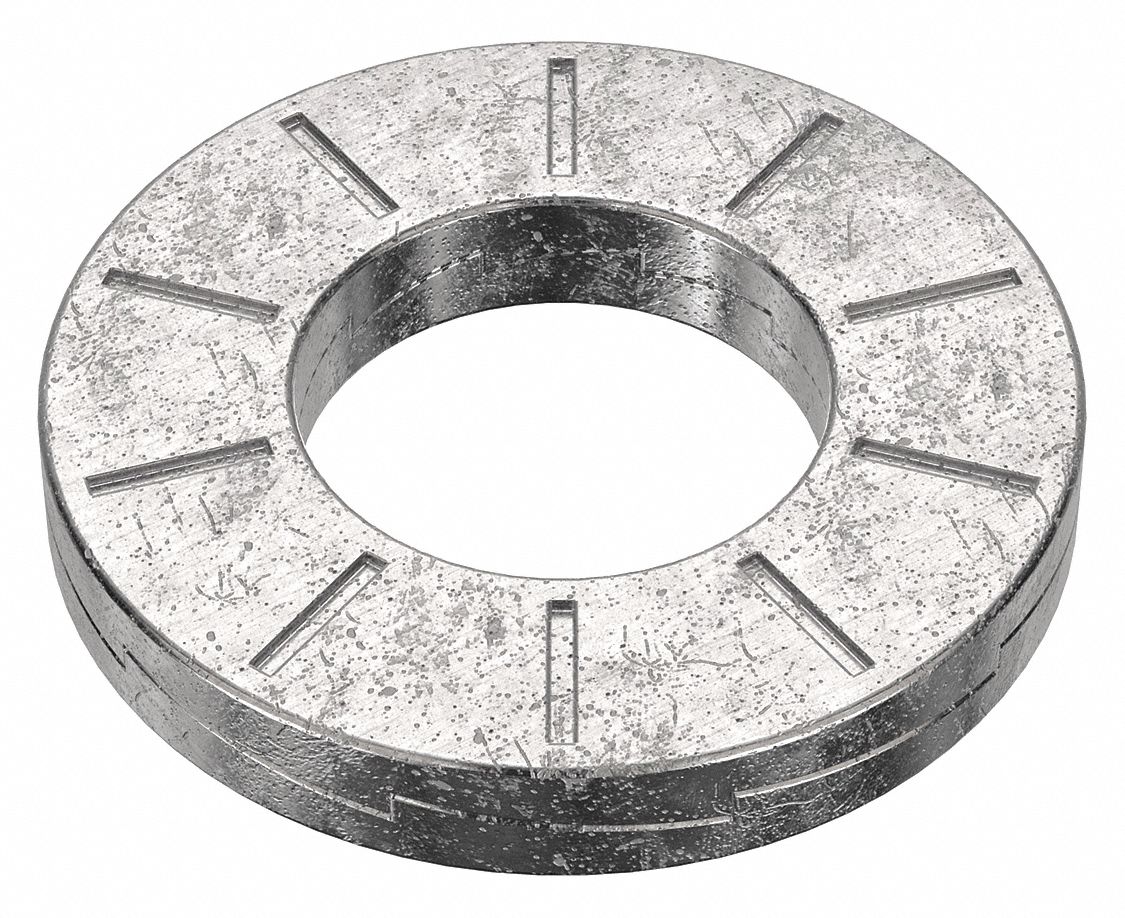 Wedge Lock Washer: Stainless Steel, M11 Screw Sz, 11.43 mm Max. Inside Dia, Not Reusable, 200 PK