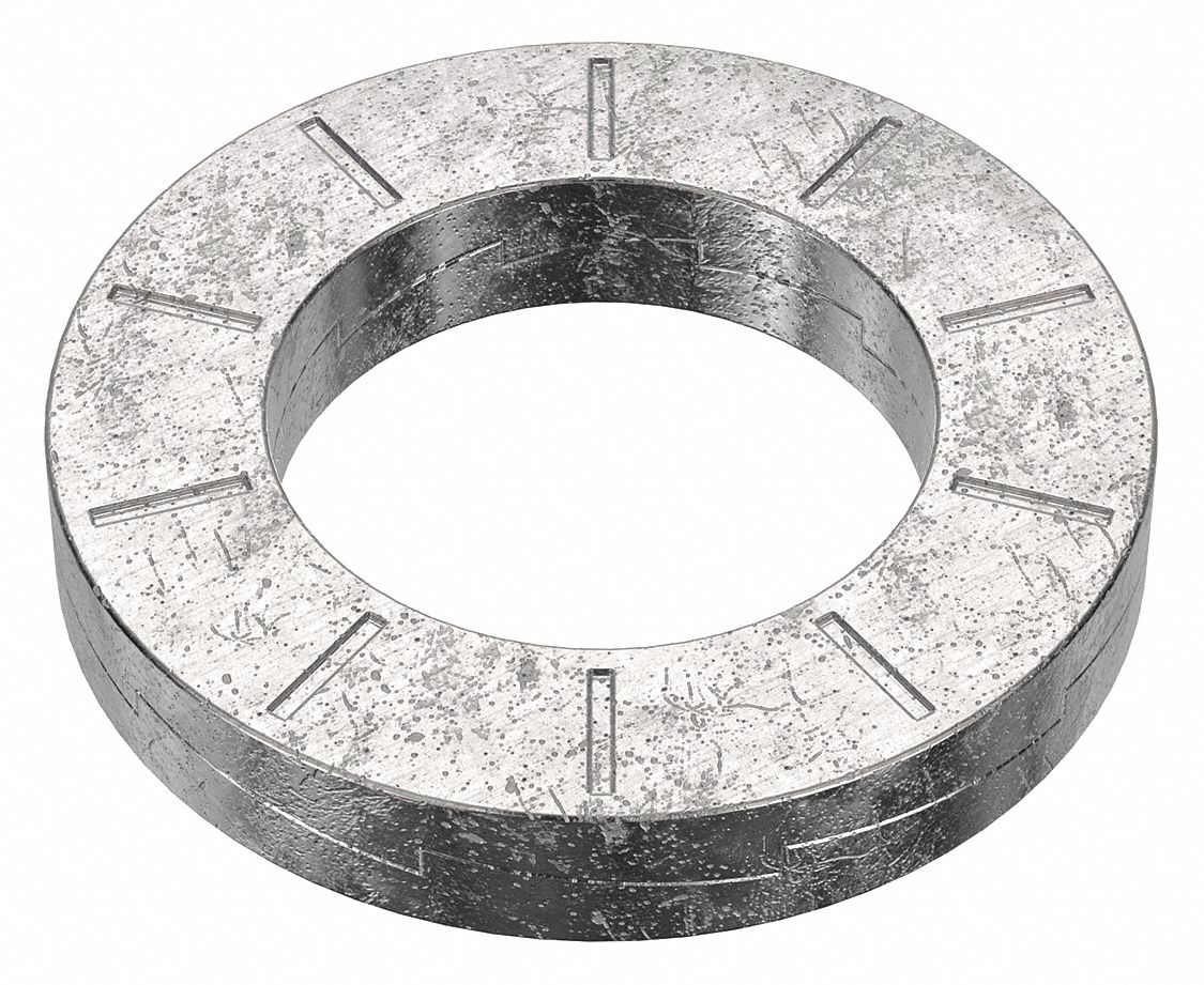 Wedge Lock Washer: Stainless Steel, M22 Screw Sz, 22.44 mm Max. Inside Dia, 6.1 mm Max Thick, 50 PK