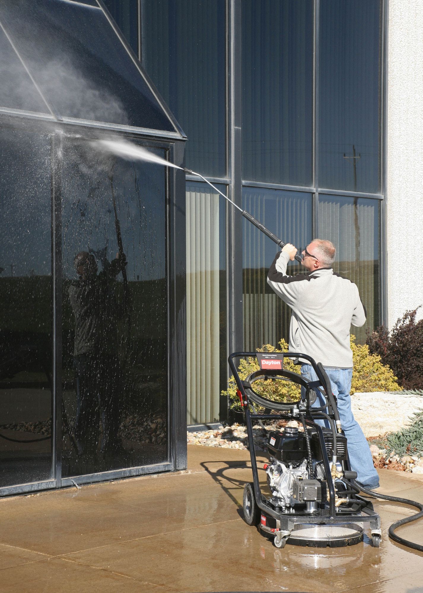 DAYTON Rotary Surface Cleaner/Pressure Washer 24 in Cleaning Path