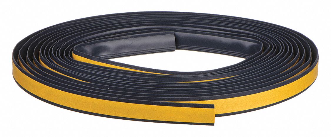 Smoke Seal: Bulb, Self-Adhesive Mounting, Std, TPE, 25 ft Overall Lg, 1/2 in Overall Wd
