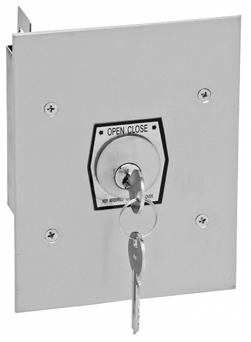 Keyswitch: Open-Close, Momentary Contacts, Indoor, Flush Mount