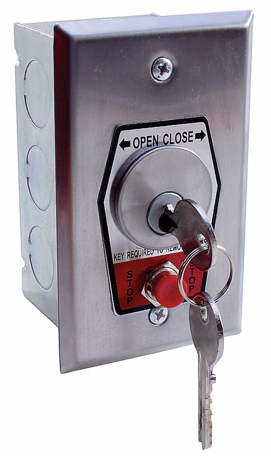 Keyswitch: Open-Close, Momentary Contacts, Outdoor, Flush Mount