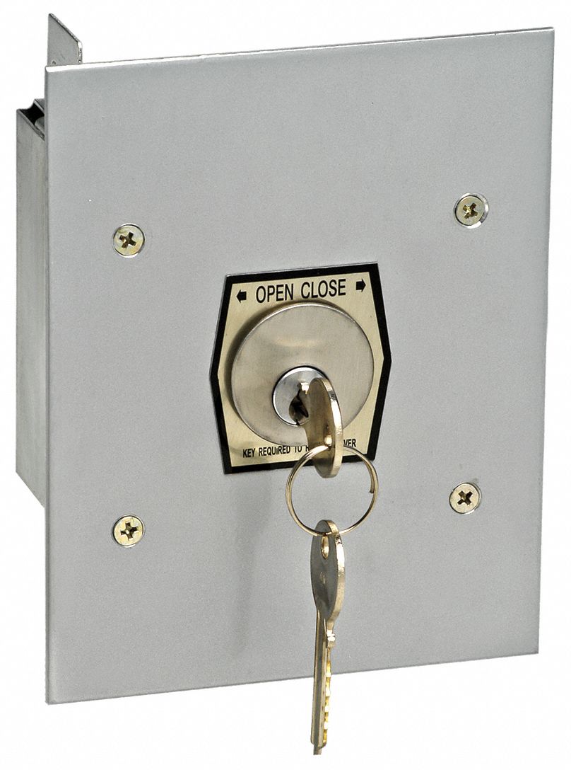 Keyswitch: Open-Close, Momentary Contacts, Outdoor, Flush Mount