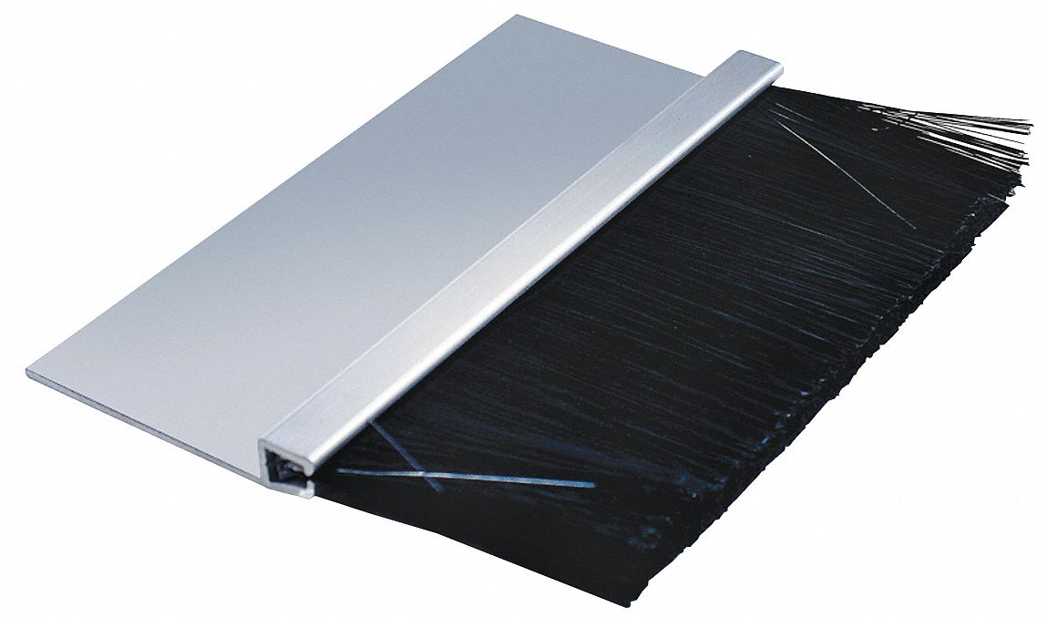 Brush Seal: Straight, Polypropylene, 3 in Brush Lg, 3 in Holder Lg