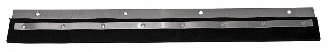 Replacement Squeegee Blade: Neoprene, Straight, 16 in Blade Wd, Black, Rubber