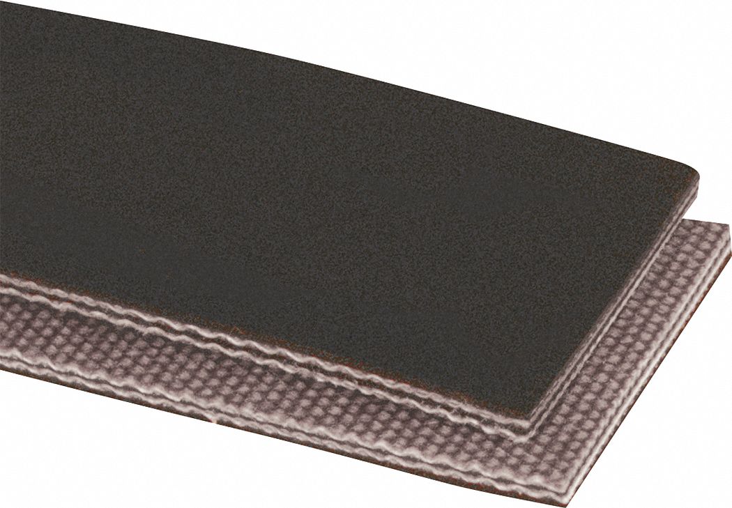 Oil-Resistant Multi-Ply Conveyor Belt: 8 in Belt Wd, 9/64 in Belt Thick, Cut to Lg (15 ft Min), PVC
