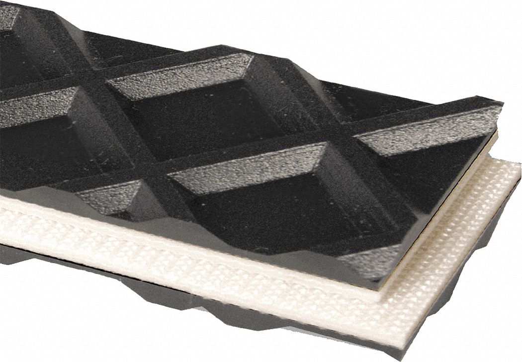 Oil-Resistant Multi-Ply Conveyor Belt: 8 in Belt Wd, 5/16 in Belt Thick, Cut to Lg (15 ft Min), Bare